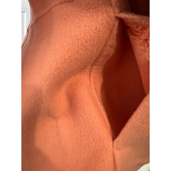 Eileen Fisher Blazer Jacket Medium Wool Cashmere Sherbert Orange Pockets M - Picture 5 of 6